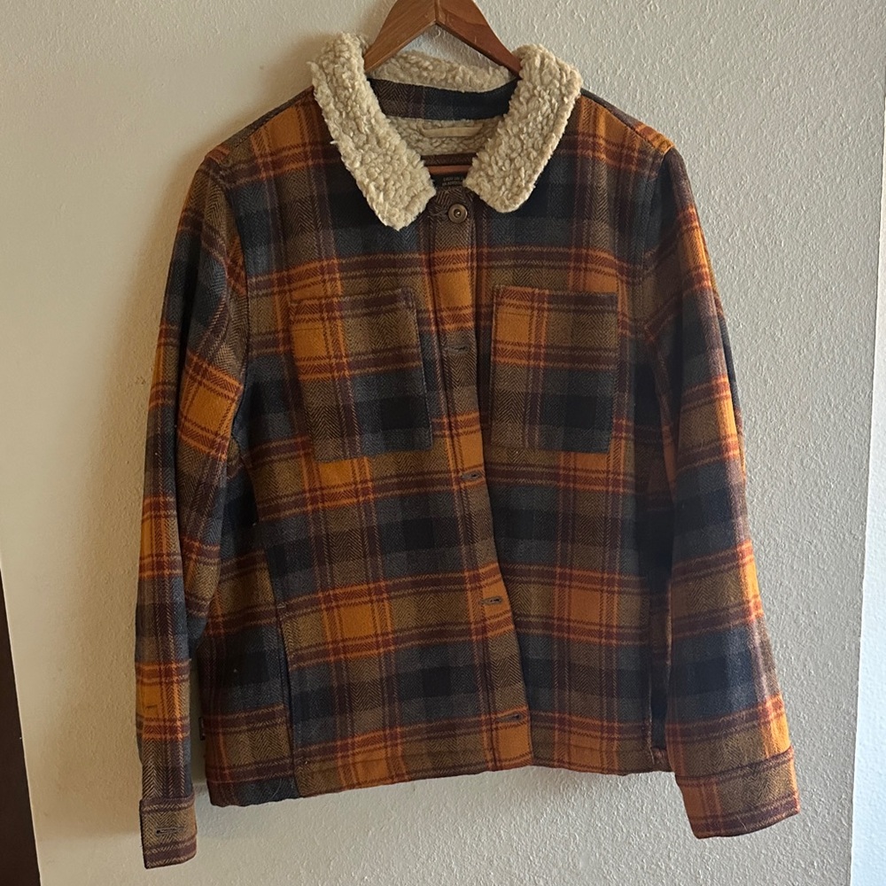 Toad & co Plaid Jacket with Sherpa Collar